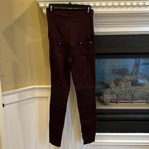 H&M Maternity Over the bump Moto Leggings